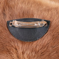 Viking Hair Clip with Leather Embossing and Clip