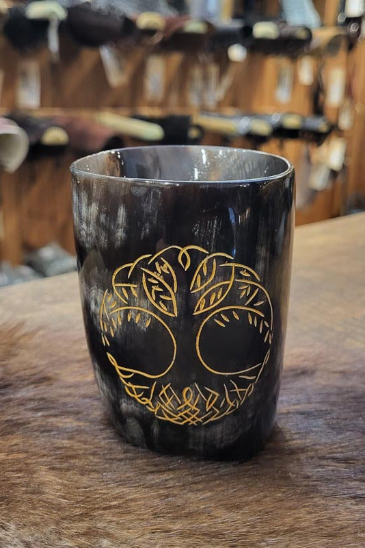 Viking Drinking Horn - Engraved