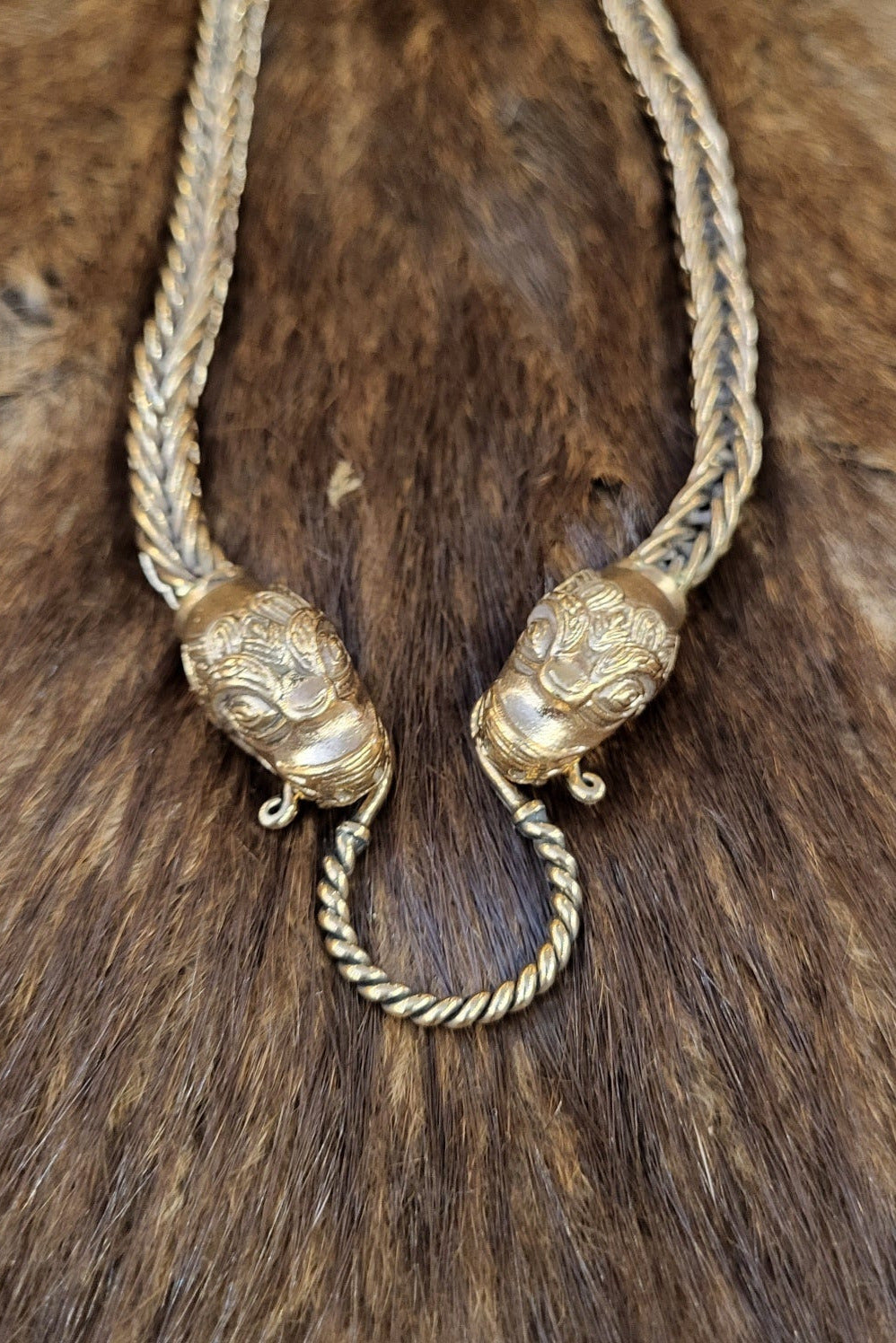 Wikinger Kette Nidhöggr aus Bronze 65 cm
