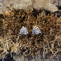 Viking Valknut Stud Earrings made of 925 Sterling Silver