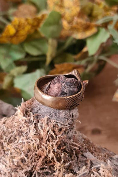 Viking Ring Boar's Head Gullinbursti in Bronze