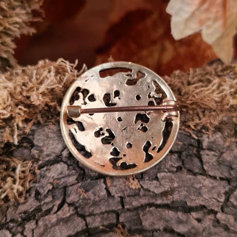 Wikinger Scheibenfibel Gotland im Ringerike-Stil aus Bronze - Replik