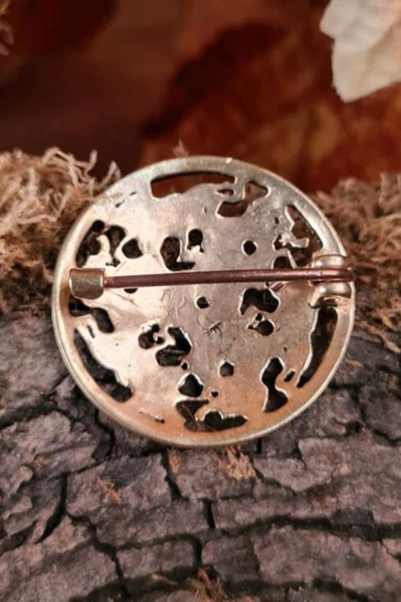 Viking disc brooch, Gotland, Ringerike style, bronze - replica