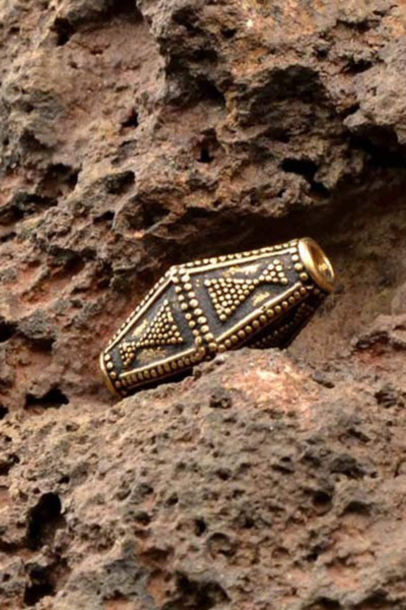 Viking Jewelry Hourglass Bead in Bronze