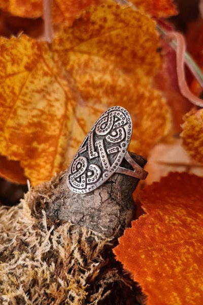 Viking Protective Ring in Urnes Style made of Silver