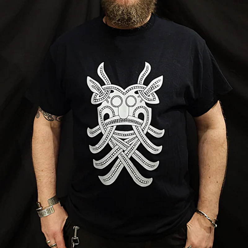 Wikinger T-Shirt Aarhus Maske schwarz