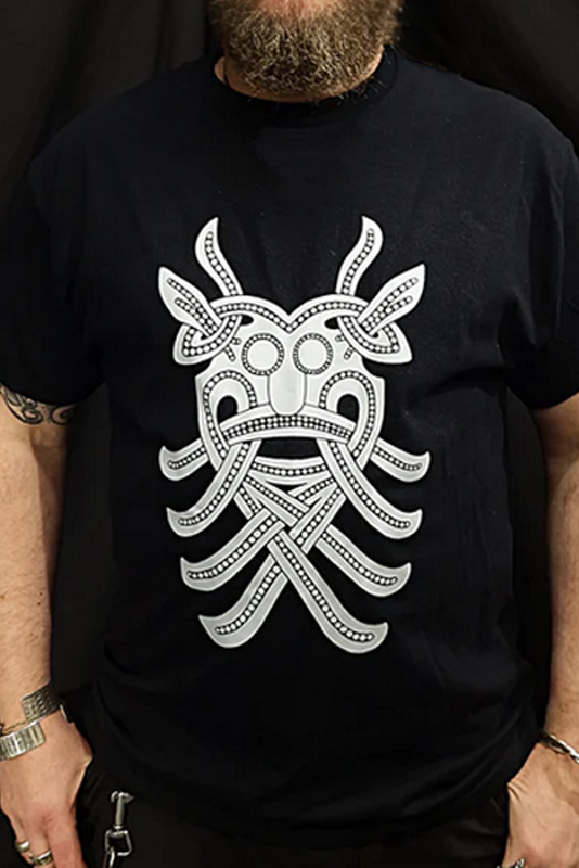 Wikinger T-Shirt Aarhus Maske schwarz
