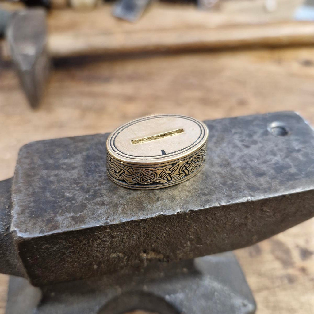 Wikinger Zwinge aus Bronze für DIY Messerbau