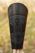 Viking Arm Cuff Thor's Hammer Leather