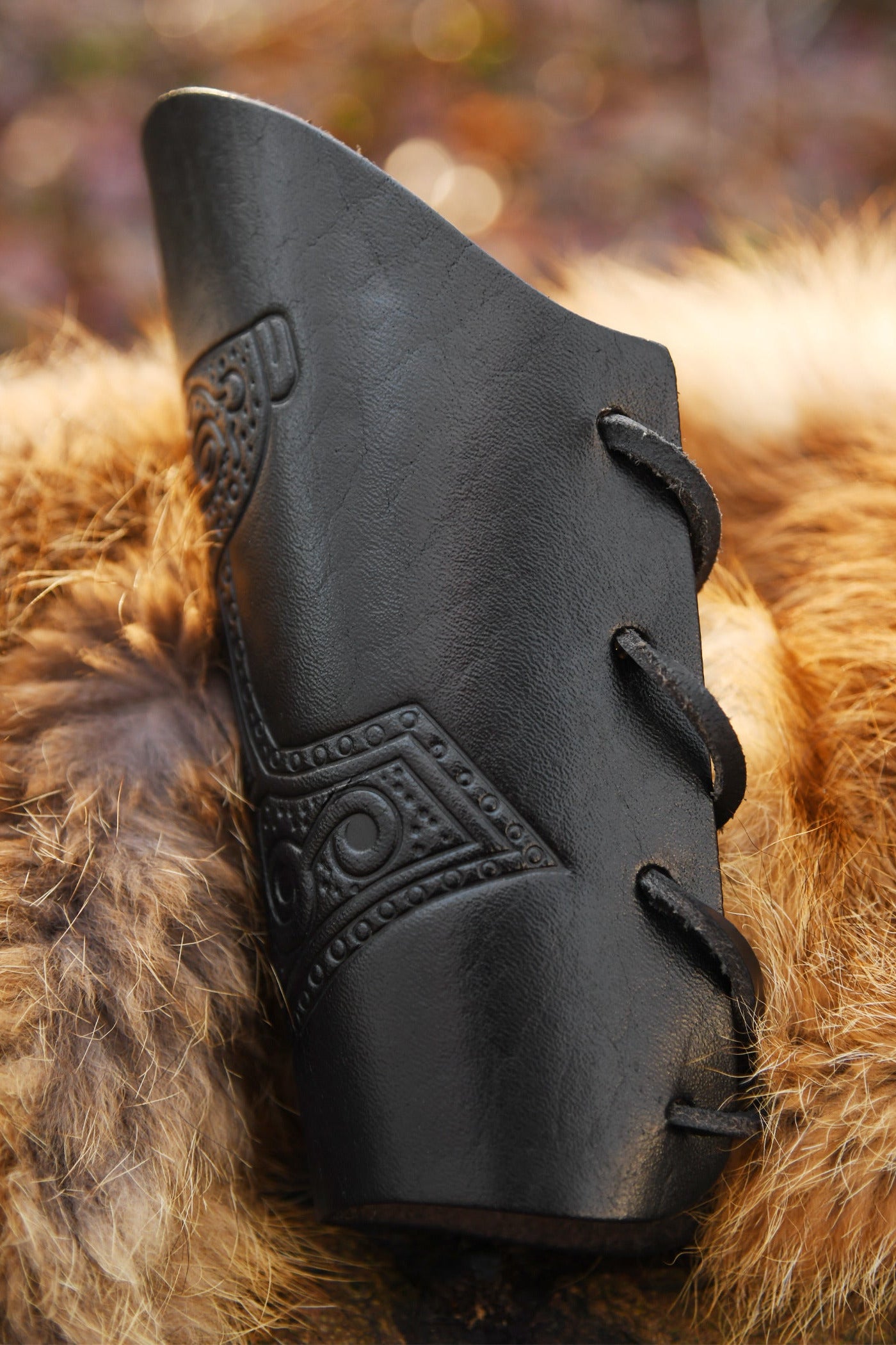Viking Arm Cuff Thor's Hammer Leather