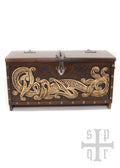 Wikinger Holztruhe Jörmungandr 66 x 25 x 35 cm