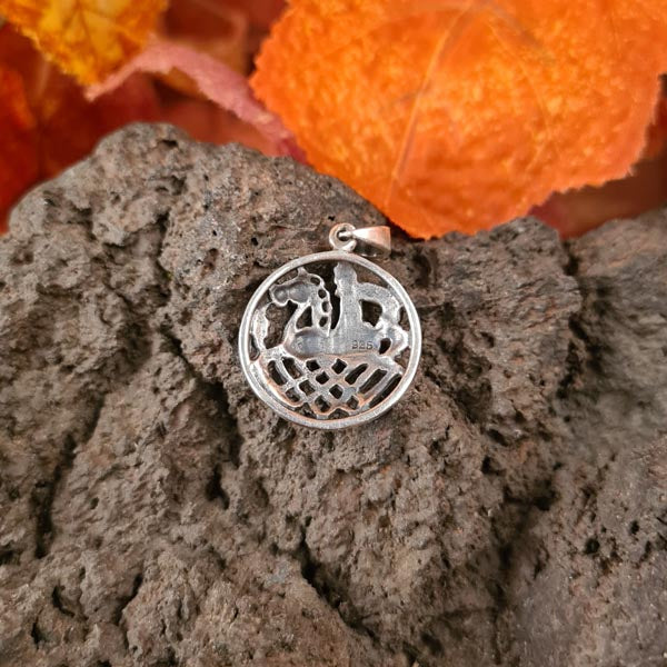 Wikinger Amulett Odin auf Sleipnir aus Silber