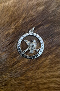Wikinger Amulett mit den beiden Raben Odin`s Hugin & Munin im Runenkreis aus Edelstahl