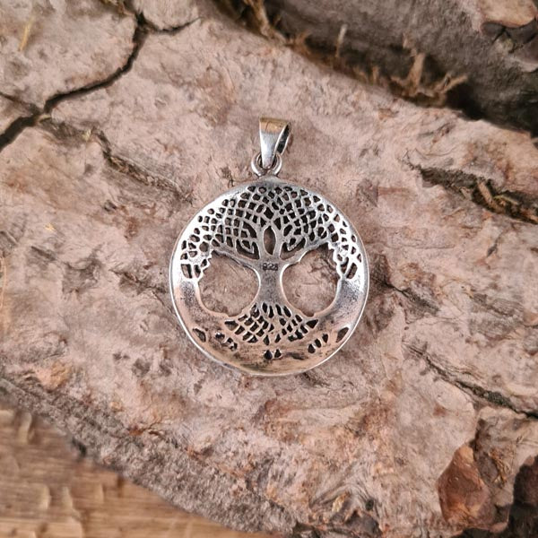 Wikinger Amulett Weltenesche Yggdrasil aus Silber