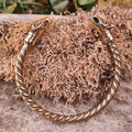 Viking Bracelet Wolf Heads Bronze - Unique Piece