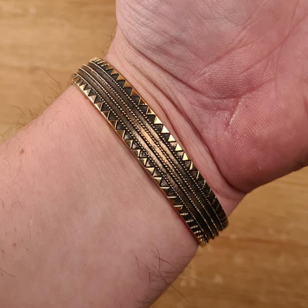 Wikinger Armspange Drachenkopf aus Bronze