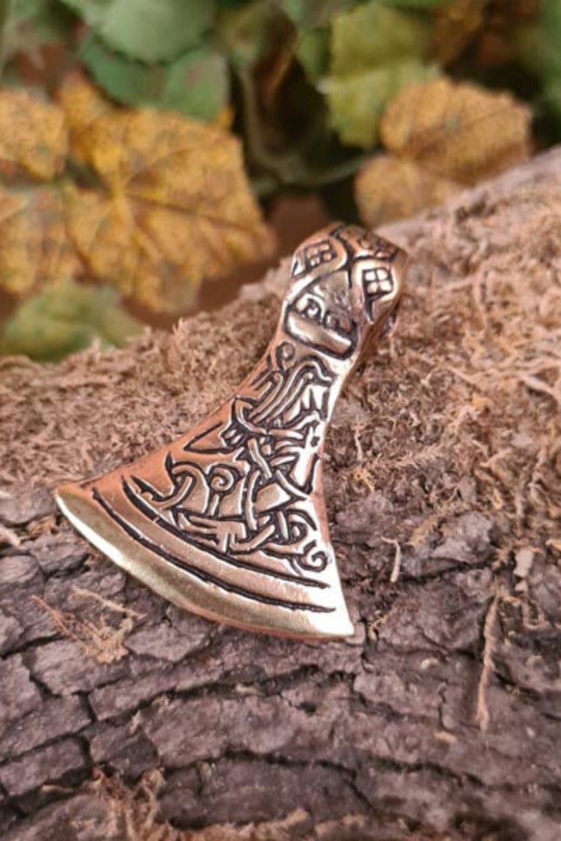 Viking Axe Amulet Mammen Bronze