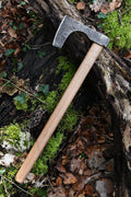 Wikinger Bartaxt mit Eschenholzgriff Petersen Typ C