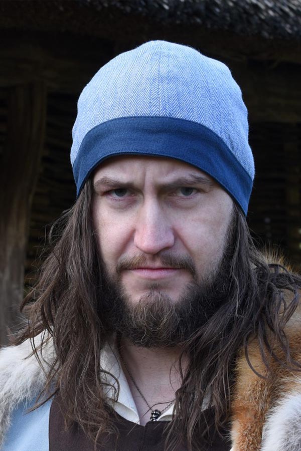 Viking Birka Cap in Herringbone Pattern