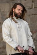 Viking shirt with wooden buttons