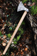 Wikinger Kampfaxt aus Stahl mit Holzgriff Typ M - handgeschmiedet