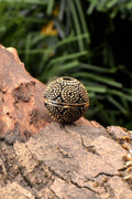 Viking sphere bead Gotland with spiral pattern in bronze - replica