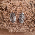 Viking Urnes-style bronze earrings