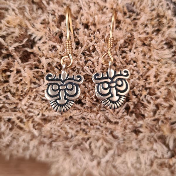 Viking Warrior Earrings in Bronze