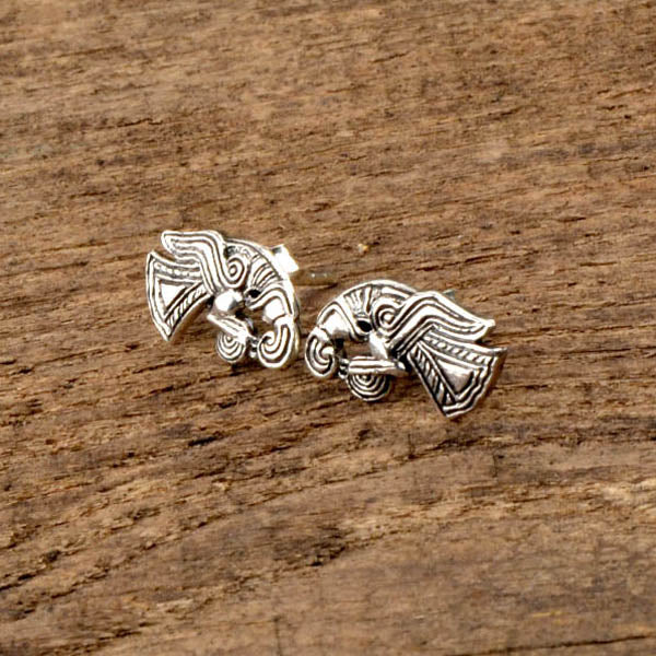 Vendel Ravens Stud Earrings in Silver