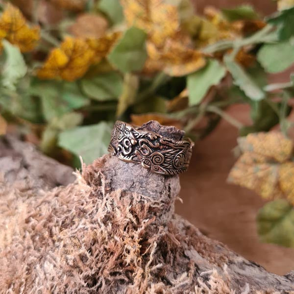 Viking Splendor Ring Geri and Freki made of Bronze