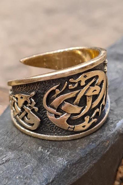 Viking Dragon Ring made of Bronze
