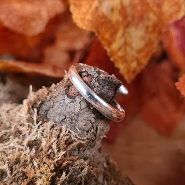 Wikinger Ring Drachenkopf aus Silber