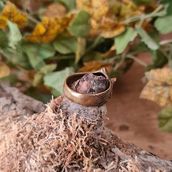 Viking Ring Boar's Head Gullinbursti in Bronze