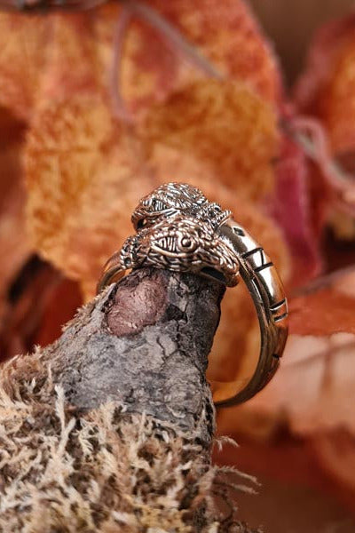 Viking Ring Odin's Ravens Bronze