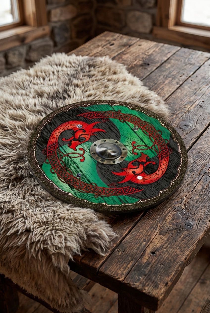 Faxe Wooden Viking Round Shield for Children