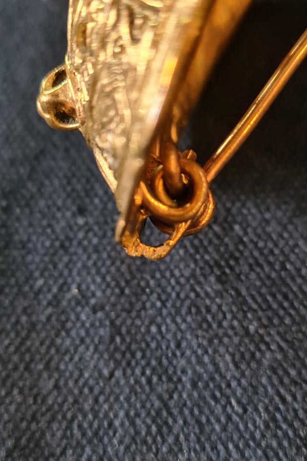 Große Wikinger Schildkrötenfibel Öland im Borre-Stil aus Bronze - Replik