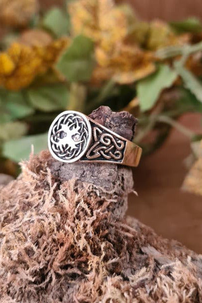 Viking Yggdrasil Seal Ring in Bronze