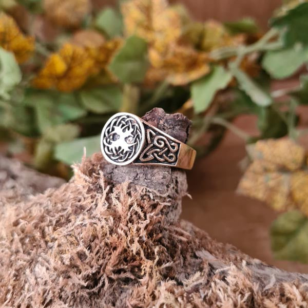 Viking Yggdrasil Seal Ring in Bronze