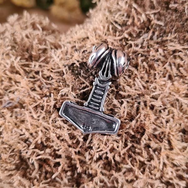 Wikinger Thorshammer Widderkopf aus Silber