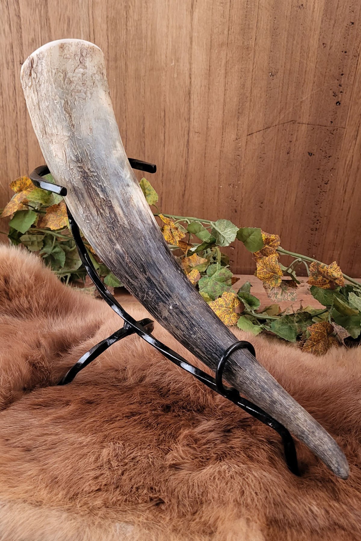 Viking Drinking Horn, natural finish