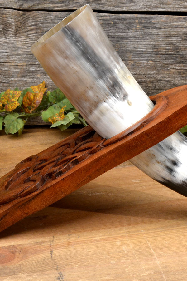 Viking Drinking Horn Stand Runestone Dragon