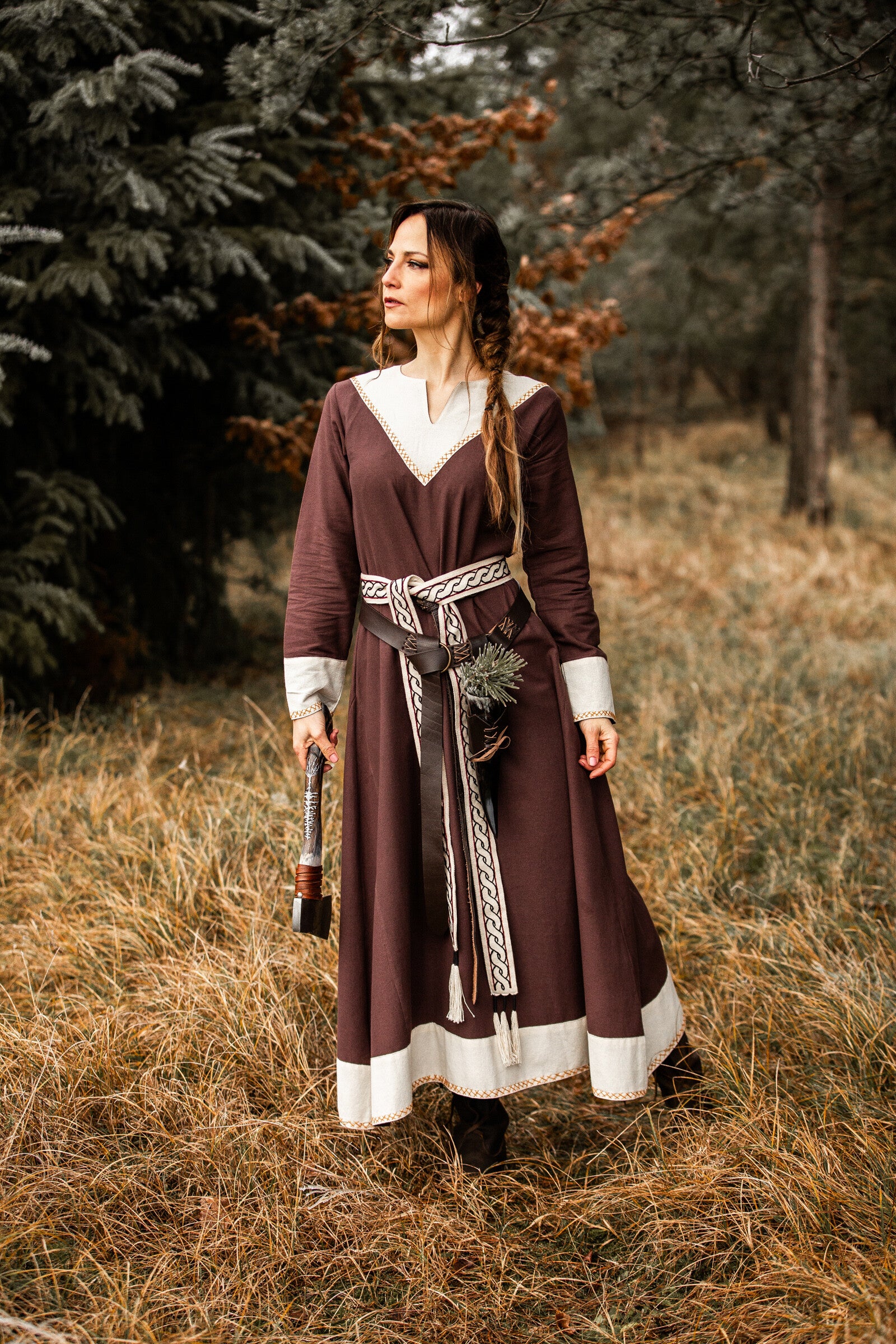 Wikinger Kleid zweifarbig