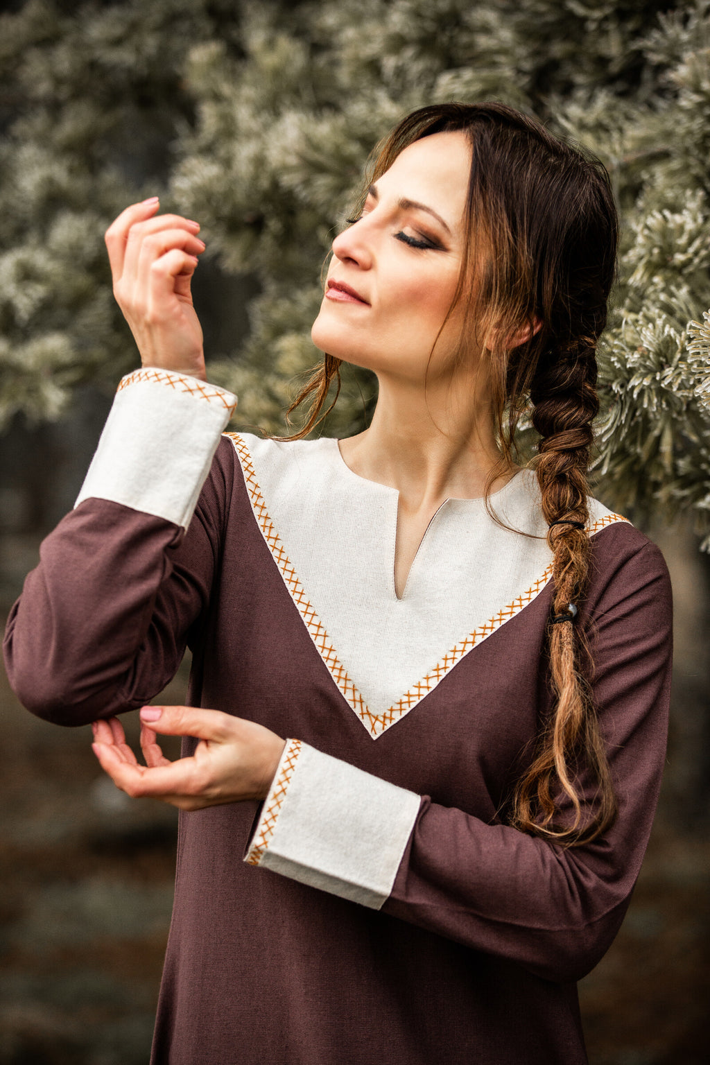 Wikinger Kleid zweifarbig