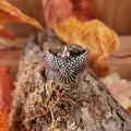 Viking ring Raven made of silver