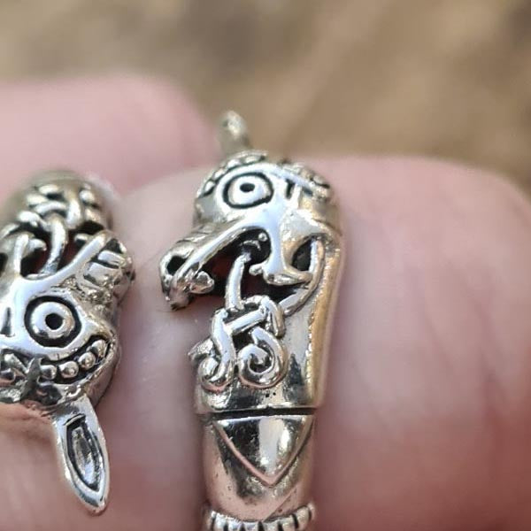 Oseberg-style Viking ring in silver