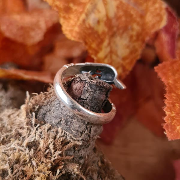 Oseberg-style Viking ring in silver