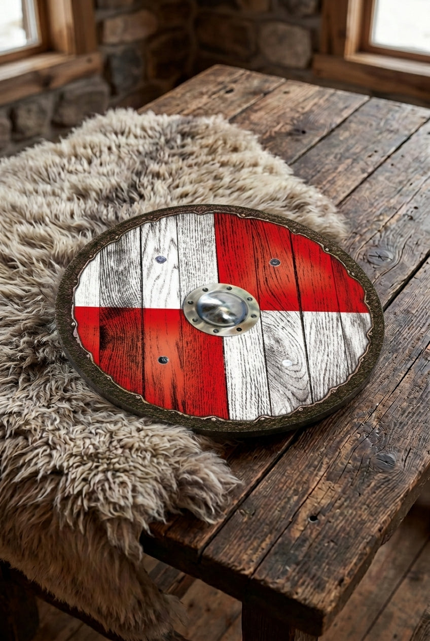 Viking Shield Elm for Children Made of Wood