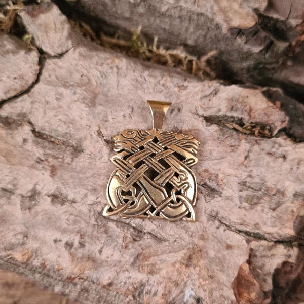 Amulett Anderswelt Hunde aus Bronze