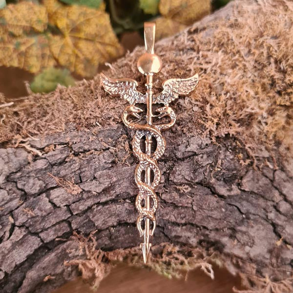 Amulet Antique Bronze Caduceus