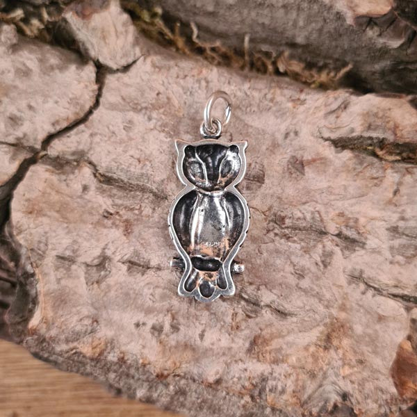 Wicca Amulett Eule aus Silber